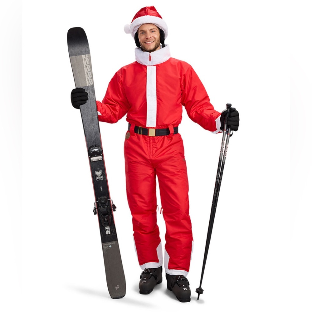 NWT TIPSY ELVES MEN'S SANTA SNOW SUIT AND HELMET COVER